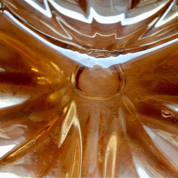 (2pc) Antique 1930s Jeanette Carnival Glass 3-Leaf Clover Trinket Dishes - Picture 10 of 12